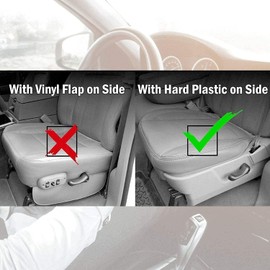 Kojem Driver Side Bottom Seat Cover Compatible with 2006-2009 Dodge Ram 1500 2500 3500 Laramie Synthetic Leather Seat Cushion Cloth Replacement Gray (ONLY for Pickup with Hard Plastic on Side)