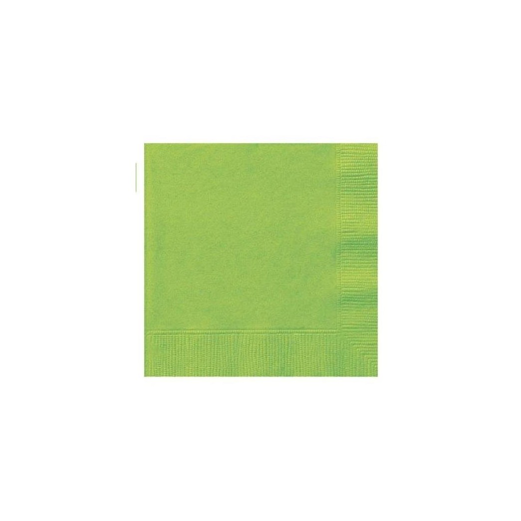 Unique Solid Lime Green Luncheon Napkins, 24 Count 011179317325