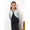 Bolerose Girls' Long-Sleeved Bolero Sparkle Cardigan - Silver
