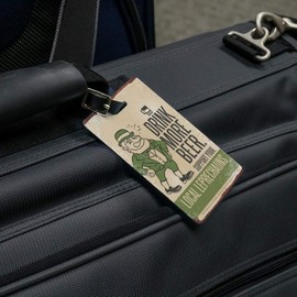 Drink More Beer Support Leprechauns Luggage ID Tags Cards Set of 2