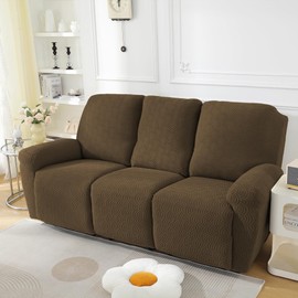 NORTHERN BROTHERS Recliner Sofa Covers 3 Seater, Reclining Sofa Cover 3 Seater, Couch Covers for Reclining Sofa, Couch Cover for Recliner Sofa 3 Seat, Recliner Sofa Covers, Brown