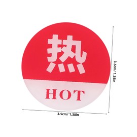 jojofuny 10pairs Hot Indicator Labels Signs for Easy Identification Hotels and Homes Caution Stickers for Sinks and Public Areas