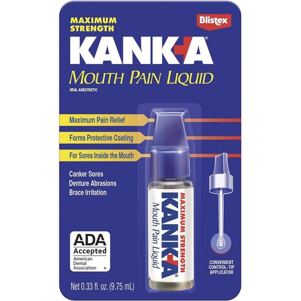 Kank-A Mouth Pain Liquid Professional Strength 0.33 oz (Pack of 3)