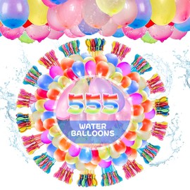 555 Stück Wasserbomben Selbstschließend, Bunt Wasserballons, Wasserbomben Luftballons, Wasserballons, Schnell Befüllbarer Wasserbombem, Wasser Bomben für Strände, Poolparty