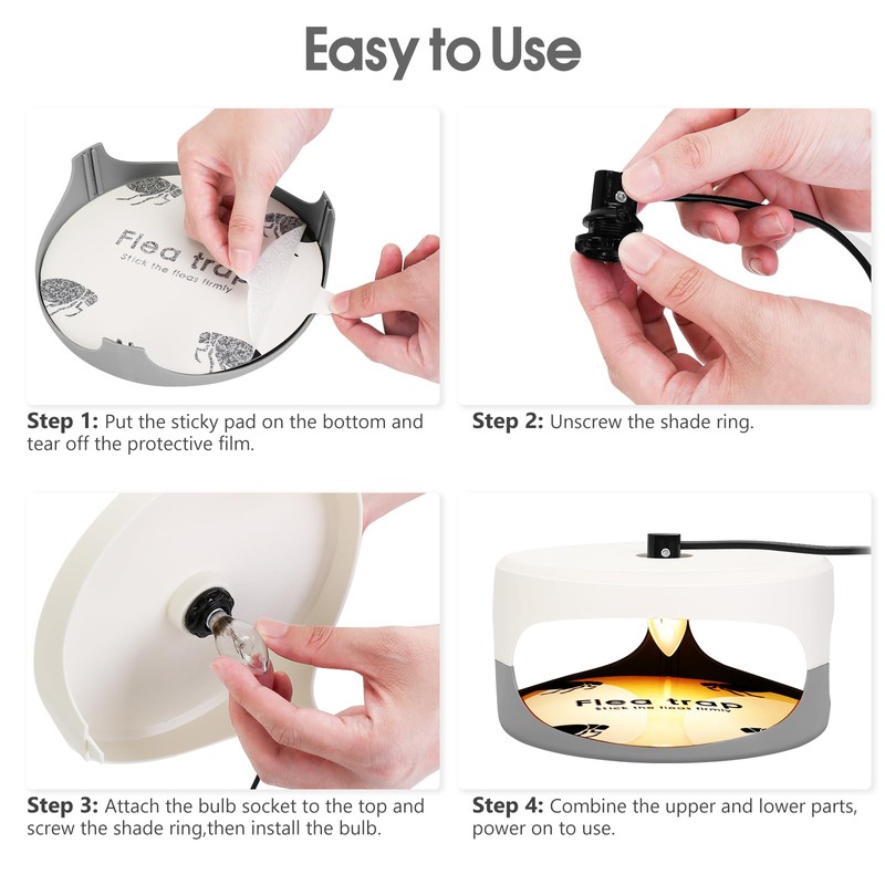 2 Pack Flea Traps for Inside Your Home, Indoor Flea