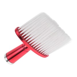 Baluue Electroplating Hair Brush Barber Cleaning Brush for Hair Nylon Bristles Red