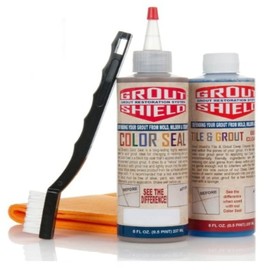 Grout Shield Grout Restoration System- Repair Cracks Clean Match Change Restore Grout Color (Dark Ash)