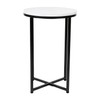 Flash Furniture Hampstead Collection End Table - Modern White Marble