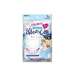 Be-Style YP Cooling and Comfortable Pleated Mask, 7 Masks, Set of 5 Bags