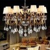BQLZR 8cm Height 2.5cm Dia Bright Gold Double Line Chandelier