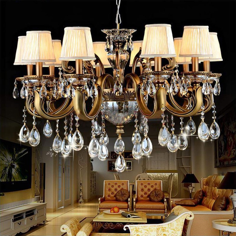 BQLZR 8cm Height 2.5cm Dia Bright Gold Double Line Chandelier