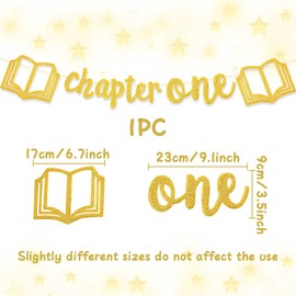 Chapter One Banner Sign A New Chapter Begins Book Reading Themed Banner Sign Garland for Wedding Baby Shower Retirement ement Bridal Shower