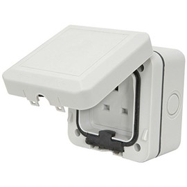 electrosmart Outdoor/External Single Gang 13 Amp Electrical Wall Socket - IP66 Weatherproof Rated