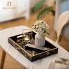 Hanobe Marble Black Decorative Tray: Serving Coffee Table Tray Decor