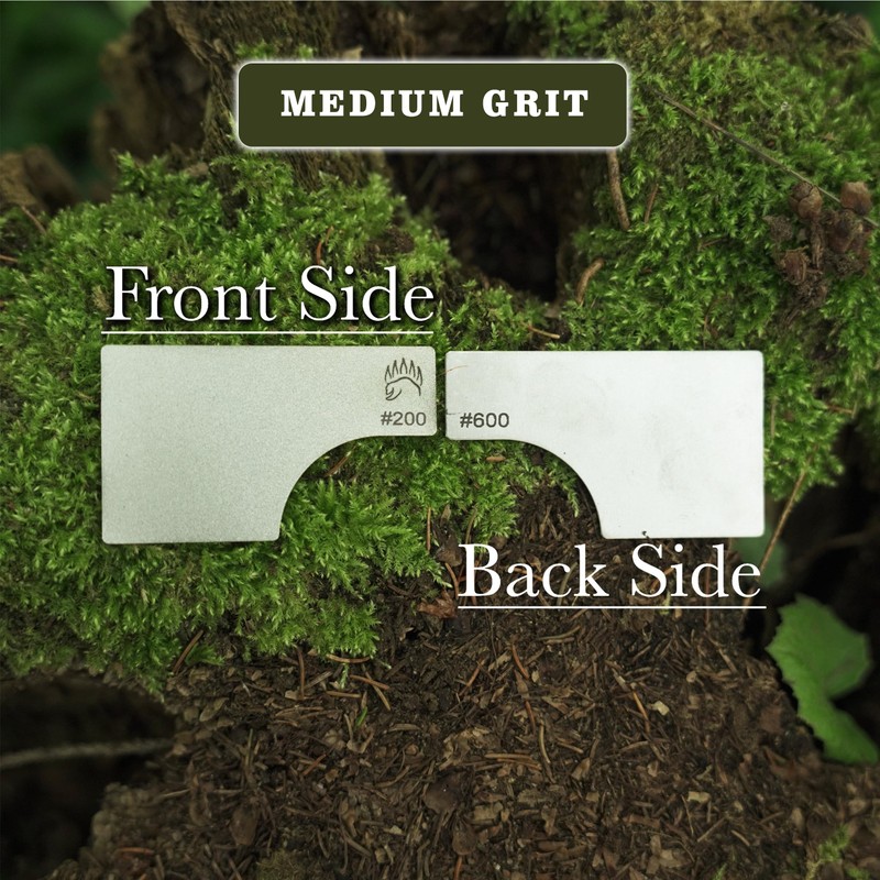 2X Dual Grit Diamond Sharpening Stone + Leather Wallet Strop