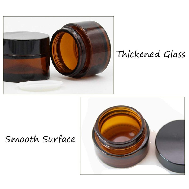 SYBL 5Pcs 10ml 0.35oz Travel Size Empty Refillable Amber Glass