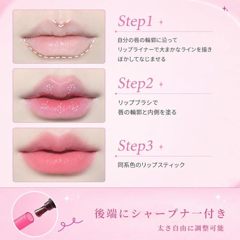 Lynlyulinger Matte Lip Liner, Double Ended Lip Pencil, Creamy Velvet