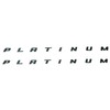 2Pc Platinum Emblem 3D Letter Badge Sticker Rear Bedside Nameplate