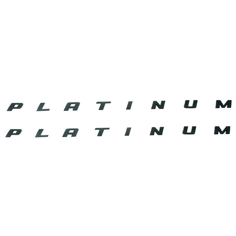 2Pc Platinum Emblem 3D Letter Badge Sticker Rear Bedside Nameplate