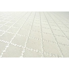 Ivory Embroidered Diamond Pintuck Fabric BY THE YARD