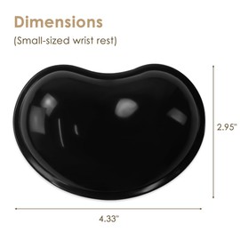 Arisase - Cojín ergonómico suave para reposamuñecas de mouse, cómodo y fresco, de gel de silicona, de tamaño pequeño, para aliviar el dolor de manos, con relleno de gel, para laptop, computadora,