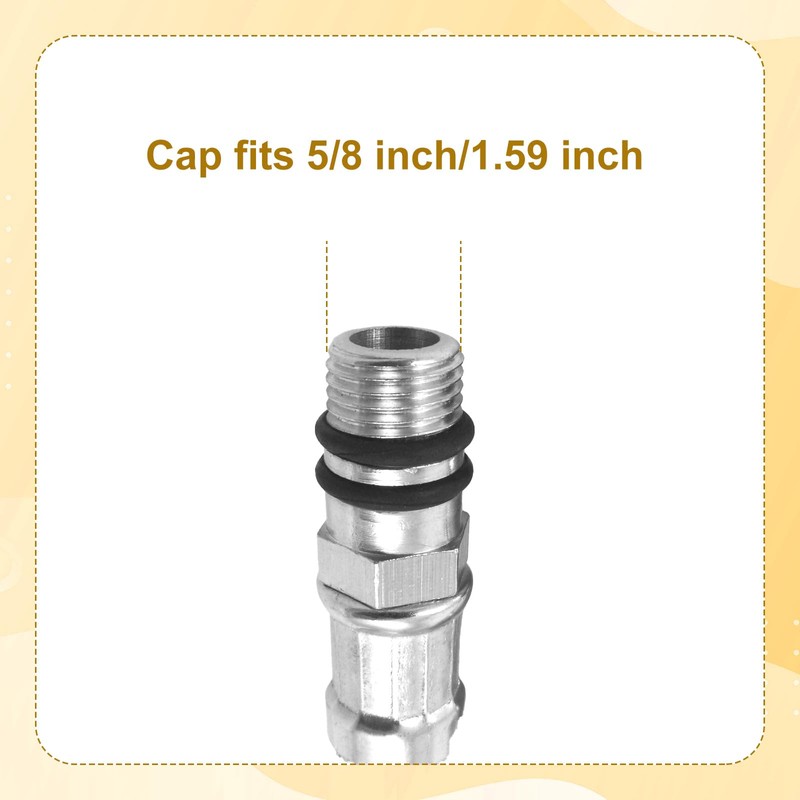 8pcs 3/8 Inch NPT Brass Pipe Cap, Brass Pipe Fitting