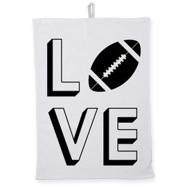 Hippowarehouse Love American Football Tea Towel Eco Printed Dish Cloth Kitchen accessory 50cmx70cm 100% Cotton