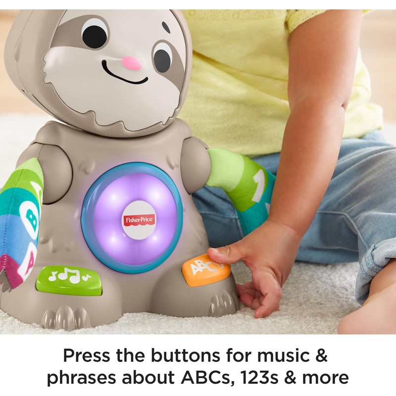 Fisher-Price Linkimals Learning Toy Smooth Moves Sloth with Interactive Music
