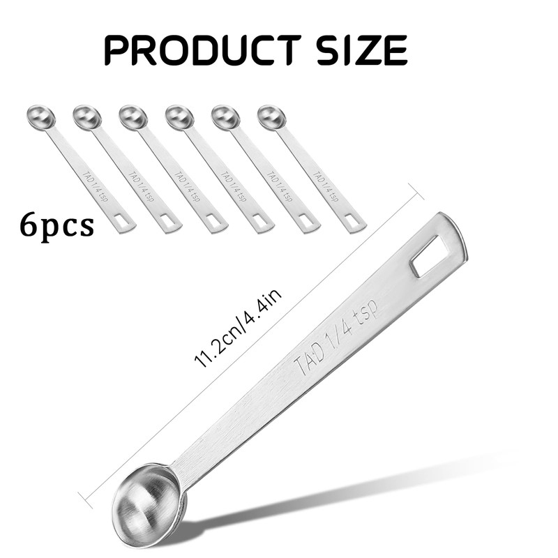 6 PCS 1/4 Teaspoon (1/4 Tsp | 1.25 mL |