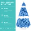 Best Choice Products 6ft Pre-Lit Baby Blue Christmas Tree, Full