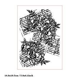 NZJ Vintage Flower Background Plastic Embossing Folders for Card Making Scrapbooking and Other Paper Crafts