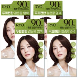 Ryo Scalp Comfortable Black Bean Dye 4.0 Deep Brown 120g 4pcs / 려 두피편한 검은콩 염색 4.0 딥브라운 120g 4개