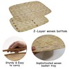 PEMAR Set of 6 Bamboo Wicker Serving Trays for Foods