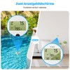 briidea Wireless Digital Swimming Pool Water Tester with Two Displays