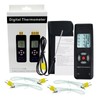 Thermometer 4 Kanäle K-Typ Thermoelement-Sensor-Tester mit K-Typ Metall Probe, Hintergrundbeleuchtung