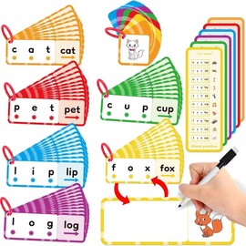 Phonics Flash Card ，Kasfalci，Learn to Read ，Blends and Digraph Cards ,phonics games， sight word games，learning activity，educational toys:_cvc
