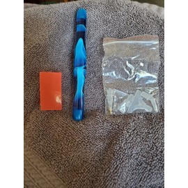 Unbranded DIAMOND PAINTING PEN TOOL KIT~ 5 - BEAD PICKER HEADS~ GLUE PAD~ NAVY BLUE TOOL