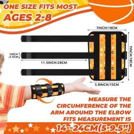 Threlaco 2 Pack Thumb Sucking Stop for Kids Toddlers Nail Biting Treatment Finger Sucking Deterrent Guard Prevention Anti Nose Picking Pediatric Elbow Immobilizer for Boys Girls 2-8 Years (Ball)