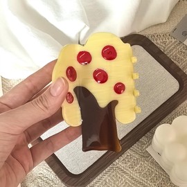 Cute Fruit Tree Shape Hair Claws Non Slip 3.9" Thick Hair Clips Women Girls Big Large Hair Accessories, Light Yellow