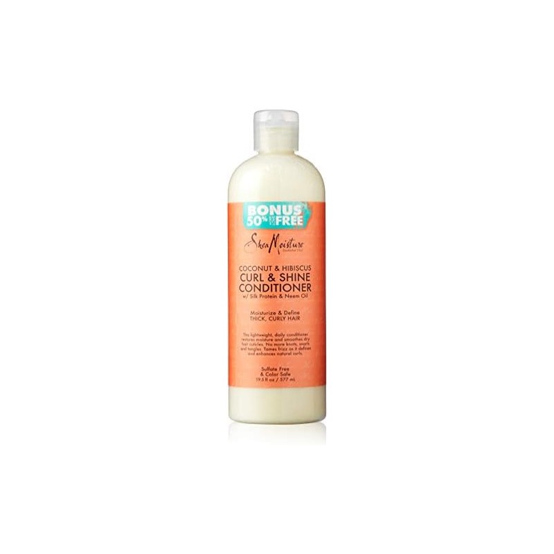 Shea Moisture Coconut & Hibiscus Curl & Shine Conditioner, 19.5