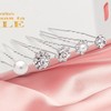 Gingbiss 40 Pack Wedding Pearl Hair Pins for Bridal, Silver