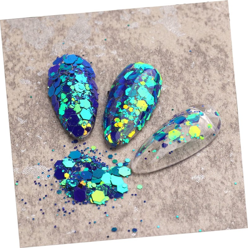 BIUDECO 12 Pack Chameleon Glitter Nail Art Shiny Nail Powder