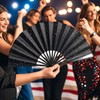 Large Foldable Clack Popping Hand Fan for Line Dancing, Outdoor