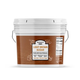 Unpretentious Light Brown Sugar, 1 Gallon, Made With Cane Molasses, Perfect For Desserts, Meat & Fruit (112 Ounce)