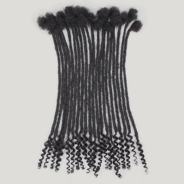 Sangtok 12 inch Loc Extensions Human Hair Curly Ends, 40