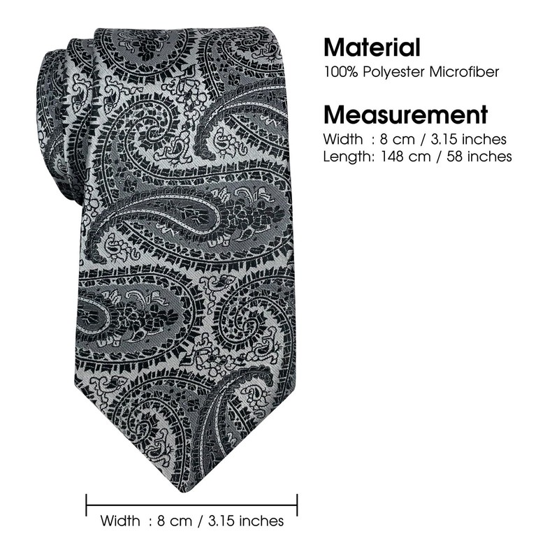 RETREEZ Paisley Art Microfiber Woven Men's Tie Necktie - Many