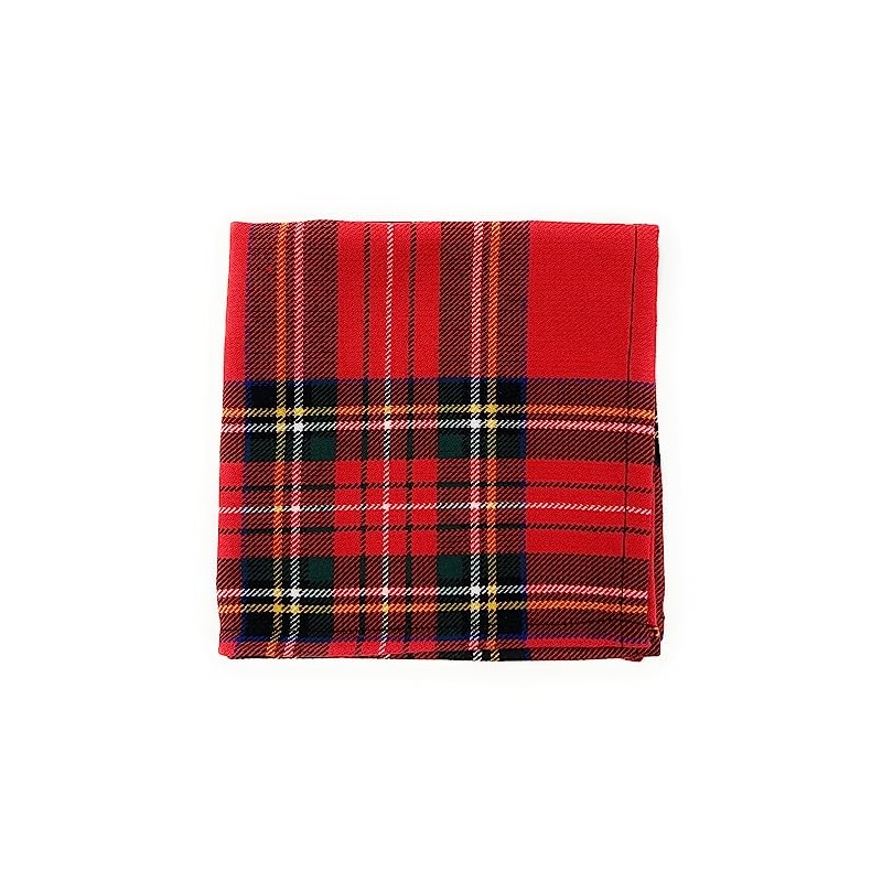 Tartan Pocket Square Handkerchief 26cm x 26cm (Royal Stewart)