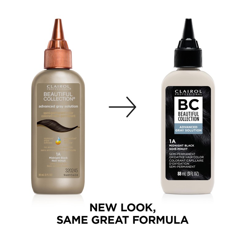 Clairol Professional Beautiful Collection Advanced Gray Solutions, 1A Midnight Black,