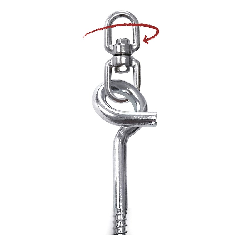 RIIJK Ceiling Hook and Oscillating Springs for a Hanging Chair,