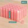 50 tubos de bálsamo labial vacíos de plástico rosa recargables